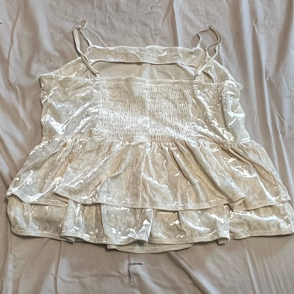 AE Velvet Tiered Babydoll Top - Picture 2 of 3